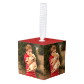 ボーイ&ニューパッピーのクリスマスキューブオーナメント キューブオーナメント (正面アングル)