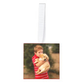 ボーイ&ニューパッピーのクリスマスキューブオーナメント キューブオーナメント (正面)