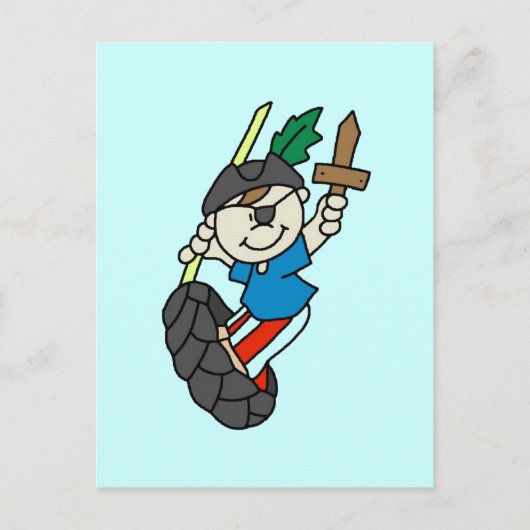 ボーイ・パイレーツ・アホイマテイTシャツとギフト ポストカード (正面)