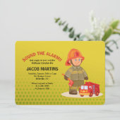 ボーイ・ファイヤー誕生日パーティーへの招待 招待状 (スタンド正面)