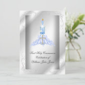 ボーイ・ファースト・ホーリー・コミュニオンシルバー・ブルー・ボーイズ 招待状 (スタンド正面)