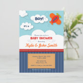 ボーイ・フライトベビーシャワー招待状 招待状 (スタンド正面)