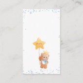 ボーイ・ベアーおむつラッフル赤ちゃんシャワー囲いカード エンクロージャーカード (裏面)