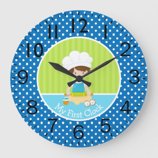 ボーイ・ベイカー・マイ・ファースト ラージ壁時計 (正面)