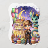 ボーイ – ベビードラゴン誕生日カード | グリーティングカード (正面/裏面)