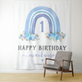 ボーイ ボホ レインボー ファースト バースデー タペストリー (インサイチュ)