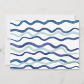 ボーイ・ボートブルー赤航海の赤ベビーシャワー 招待状 (裏面)