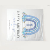 ボーイ ボーホー レインボー ファースト バースデー タペストリー (正面(横))