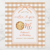 ボーウィズリトルかわいこちゃんパイワインラベルギンガム秋 ワインラベル (シングルラベル)