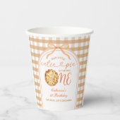 ボーウィル小さなかわいこちゃんパイ秋ジンガム1st誕生日 紙コップ (正面)