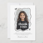 ボーウェーブフォ縁どト誕生日 サンキューカード (正面)