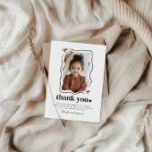 ボーウェーブフォ縁どト誕生日 サンキューカード