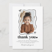 ボーウェーブフォ縁どト誕生日 サンキューカード (正面)