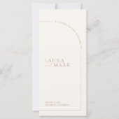 ボーエレガントアーチミニマル結婚式 プログラム (正面)