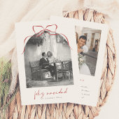 ボーエレガントアーチ写真フェリーズ・ナヴィダクリスマス シーズンカード