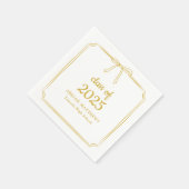 ボーエレガントイお洒落ロ金ゴールド卒業 スタンダードカクテルナプキン (角)