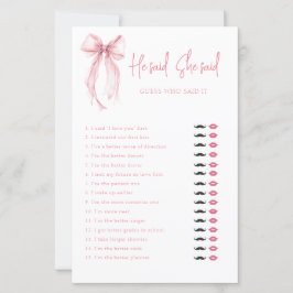 ボーエレガントウ彼は彼女はブライダルシャワーゲームを言った