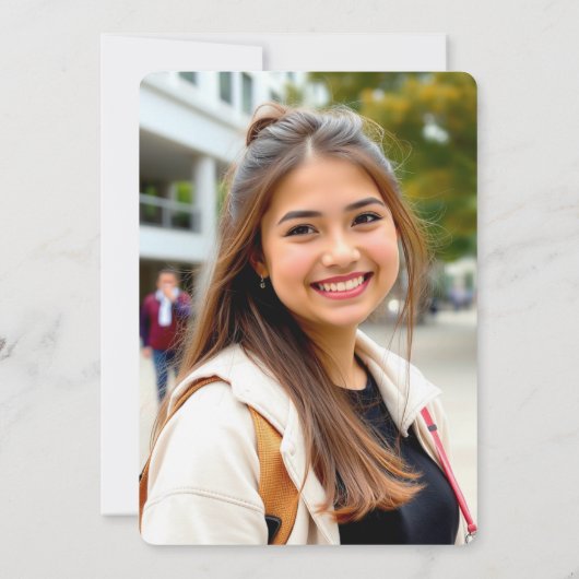 ボーエレガントキンセニェラ写真誕生日パーティー 招待状 (裏面)