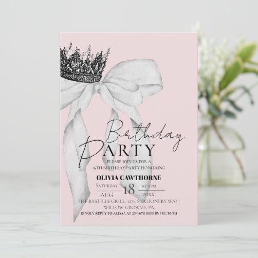 ボーエレガントクラウンバースデーパーティー 招待状 (スタンド正面)