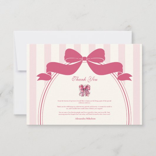 ボーエレガントコケット看護学校卒業生 サンキューカード (正面)