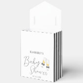ボーエレガントシャンパーニュストライプーSIP & SEEベビーシャワー フェイバーボックス (見開き)