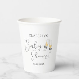 ボーエレガントシャンパーニュストライプーSIP & SEEベビーシャワー 紙コップ