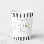 ボーエレガントシャンパーニュストライプーSIP & SEEベビーシャワー 紙コップ (裏面)