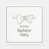 ボーエレガントスタイリッシュティカスタムバチュラーパーティ スタンダードランチョンナプキン (正面)