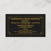 ボーエレガントトレンタルブラック金ゴールド(個人用設定) 名刺 (裏面)