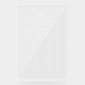 ボーエレガントドとリボンの結婚座席表 アクリルサイン (正面)