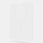 ボーエレガントドとリボンの結婚座席表 アクリルサイン (傾斜)