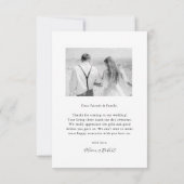 ボーエレガントフォト結婚のサンキューカード サンキューカード (裏面)