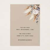 ボーエレガントフローラジュエリーイヤリング表示カード (裏面)