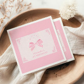 ボーエレガントフローラファンシーワンガール1st誕生日 スタンダードカクテルナプキン