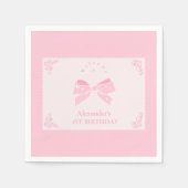 ボーエレガントフローラファンシーワンガール1st誕生日 スタンダードカクテルナプキン (正面)