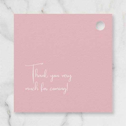 ボーエレガントフローラベビーシャワーモノグラム フェイバータグ (裏面)