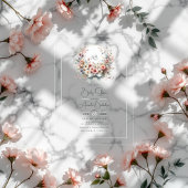 ボーエレガントフローラモノグラムベビースシャワー アクリル招待状