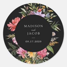 ボーエレガントブラックオランダフローラ結婚ズ ラウンドシール