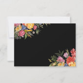 ボーエレガントブラックオランダフローラ結婚ズ 出欠カード (裏面)