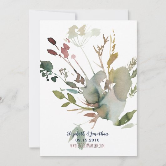 ボーエレガントブルゴーニュ海軍フローラリハーサルディナー 招待状 (裏面)