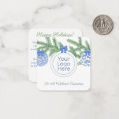 ボーエレガントブルズスモールビジネスロゴハッピーホリデー ノートカード (正面/裏面インサイチュ)