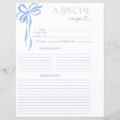 ボーエレガントブルーウォーター色ブライダルシャワーレシピ (裏面)