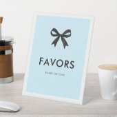 ボーエレガントブルーブライダルシャワーの恩恵 台座サイン (インサイチュ)