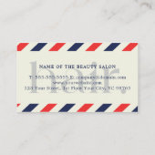 ボーエレガントブルーレッドシザーズ美容師 名刺 (裏面)