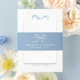 ボーエレガントブル結婚ー 招待状ベリーバンド