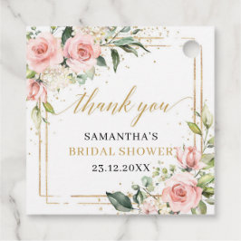 ボーエレガントホ赤面金ゴールド緑化ブライダルシャワー フェイバータグ