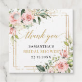 ボーエレガントホ赤面金ゴールド緑化ブライダルシャワー フェイバータグ (正面)