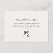 ボーエレガントミニマルグ エンクロージャーカード (正面)