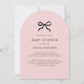 ボーエレガントミニマルベビシャワーアーチ招待状 招待状 (正面)