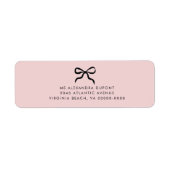 ボーエレガントミニマルベビーシャワー差出人住所 ラベル (正面)